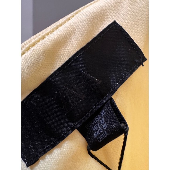 Zara Yellow Halter‎ Neck Mini Dress Sleeveless Fit and Flare Cocktail XL NWT - Picture 9 of 11